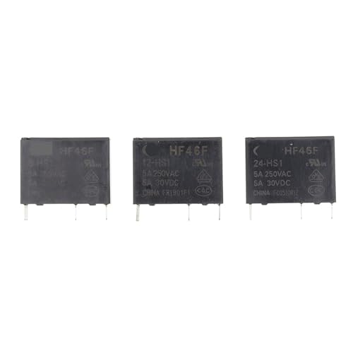 Relé de potencia HF46F-024-HS1 de 24V CC y 4 pines para control de 5A 3