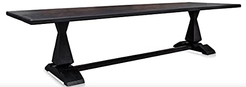 Casa Padrino Mesa de Comedor Negro Antiguo – Muebles de Lujo, Grösse:330 x 110 cm