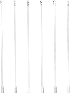 Cabilock 6Pcs Clear Window Blind Wand Replacement with Hooks and Grips Tilt Rod Vertical Blind Wand Tip Hook Sleeve Draw Rod for Cordless Blinds and Shade