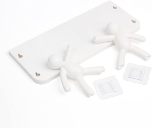 Kit 2 Prateleiras Para Banheiro Lavanderia Cozinha Quarto Adesiva Decorativa Boneco Organizadora 33c