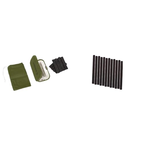 Bundle of Stansport Solid Fuel Hand Warmer + Stansport Wood Charcoal Solid Fuel Sticks - 12 Pack