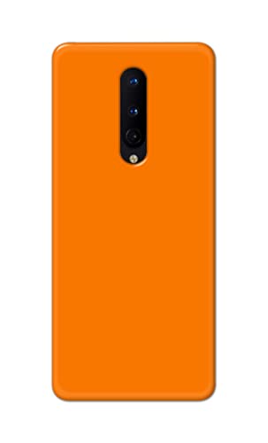 Image of Plain Orange Hard Back Case Cover for OnePlus 8 (6.55 inch) Back Cover -(J5) VNS2229