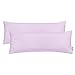 DecoKing 2 federe da 40 x 120 cm, in jersey di cotone con chiusura lampo, colore lilla
