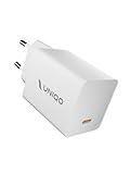 UNIQO GaN Chargeur Nano 45W - Technologie GaN, Ultra Compact, 45W Power Delivery (PD 3.0 PPS) Chargeur pour iPhone, Samsung, Tablette, Ordinateur Portable, MacBook, Blanc