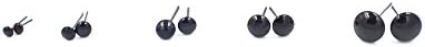 YJZ 80pcs/Box Black Glass Eyes 3-10mm Needle Felting Material Kit DIY Accessories Black Beans Needle Type Eye for Teddy Puppets Dolls Crafts