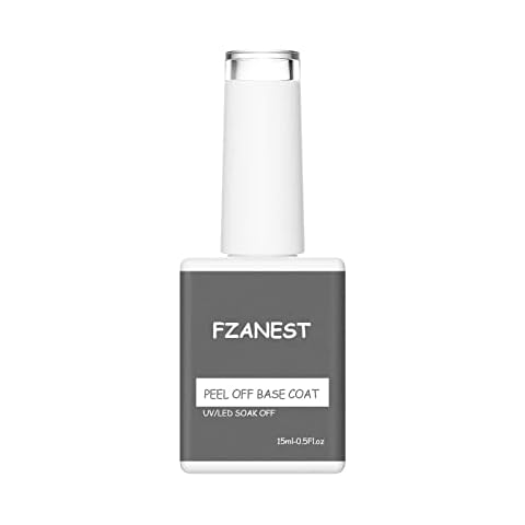 FZANEST Peel Off Base Coat Gel Polish 15ml UV LED Light Non Toxic Vegan Cruelty Free Cover