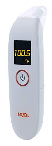 MOBI DualScan FeverTrack Ear & Forehead Thermometer w/Medication Reminder Alarm, Fever Thermometer, Forehead and Ear Thermometer, Medical Thermometer, Baby and Infant Thermometer, Battery Included