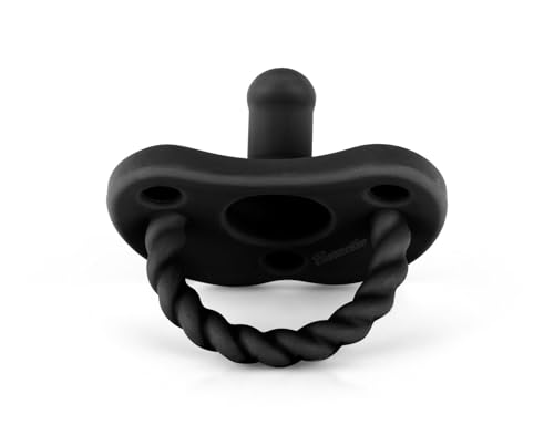 Image of Sweetie Silicone Pacifiers for Newborn Pacifier Soother Baby Silicone Baby Pacifier Soft Silicon Certified BPA Free Set of 2 (Black)