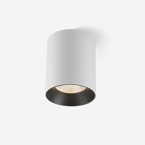 SANBDDLYY 7W Round Ceiling Light LED Downlight White/Black Suitable for Kitchen, Living Room, Bedroom and Other Scenes(Black+White,6000K White Light)