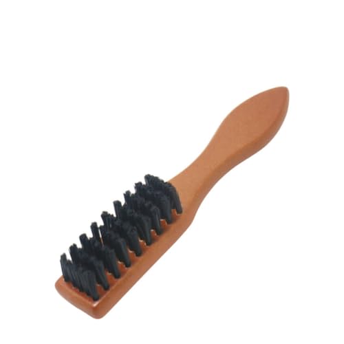 Mikinona 猪毛ヘアブラシ 木製ハンドル メンズ用 ヘアスタイリングブラシ 折れ毛 ひげ洗浄対応 軽量 耐久性のあるデザイン 自宅 サロン用