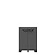 Terry - Ardesia 680, Schrank mit 2 Türen, 1 verstellbarem Regalboden, Steinoptik-Finish, für überdachten Innen- und Außenbereich, 68x39x93,5 cm