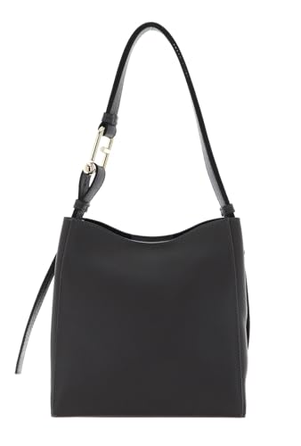 Sac à épaule Furla Nuvola cuir gris foncé mini bucket bag femme