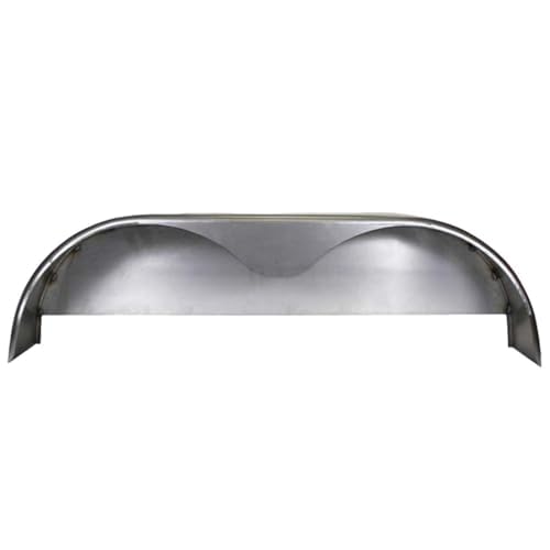Heavy Duty Smooth Aluminum Tandem Teardrop Fender for Double Axle Trailer - 68”L x 9”W x 18”H | .063 Thickness with Fender Back for Superior Trailer Protection & Style