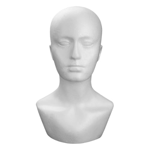 Cabeza De Espuma,Modelo Masculino para Pelucas | Cabeza De Exhibición para Cosmética Belleza Tocado Manualidades Salón Accesorios De Pelo