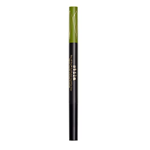Stila All Day Dual-Ended Liquid Eye Liner, Easy To Use Eyeliner Pen, Smudge & Transfer Proof, Liner Stays On All Day and Night, Goes On Smoothly Without Skipping, Smudging or Pulling - Mojito