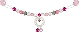 Material: Holz Heimess 765000 Kinderwagenkette rosa, grau, weiß mit Clips, gemischt