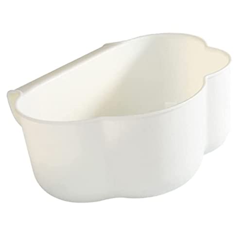Caneca de basura colgante rectangular de plástico blanco para cocina miniatura 1