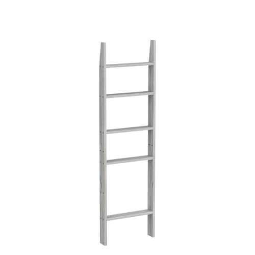 AKTOP Rustic Blanket Ladder 63 Inch, Adjustable Wood Blankets Holder Rack for Farmhouse Home Decor, 5-Tier Wall Leaning Ladders, Ladder Shelf Stand for Livingroom, Bedroom, Bathroom — view 5