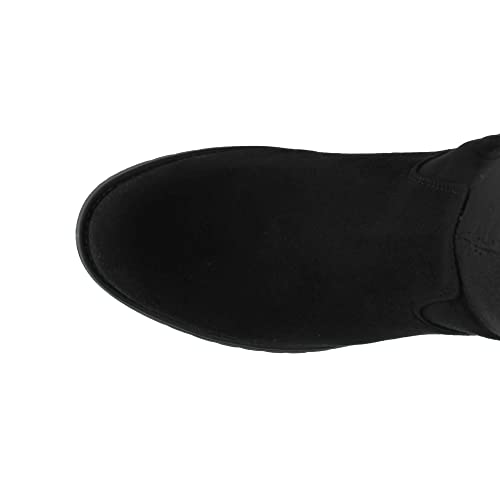 AJVANI Donna tacco basso piatto coscia alta