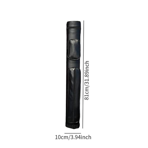 Estuche para tacos de billar de piel sintética negra bolsa resistente 2