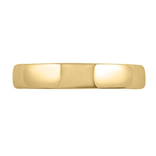 FINEROCK 14K Gold 4mm Plain Wedding Band3