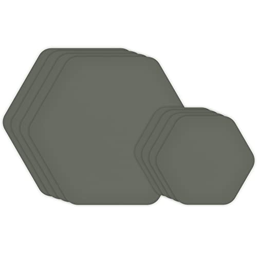 Image of GEAR AID Tenacious Tape Hex Repair Patches, 2.5 inch & 1.5 inch, OD Green, 8 Count
