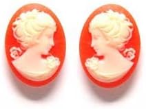 Miniatura 1 de WireJewelry - Camafeo de cornalina ovalada, 0.709 x 0.512in, 4 unidades
