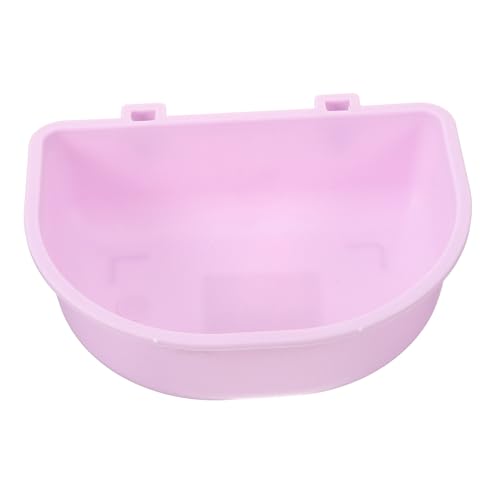Toyvian ペットぶら下げボウル 取り外し可能プラスチック製 猫 犬 ケージ用 餌入れ 水やり用 食べこぼし防止 清掃簡単 紫色