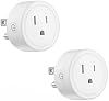 Enchufe inteligente, tomacorriente WiFi compatible con Alexa y Google Home, enchufe WiFi con temporizador y control de grupo para el hogar, no requiere hub, solo WiFi 2.4G, blanco 2