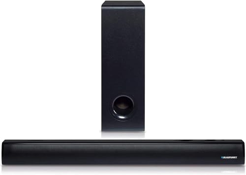 Blaupunkt LS 1825 Soundbar mit Subwoofer 2.1, 60 Watt RMS, kabelloses Bluetooth-Gerät für Streaming, mit Fernbedienung,TV Lautsprecher mit LED Anzeige und Equalizer, opt. Audio Eingang, AUX-IN, HDMI