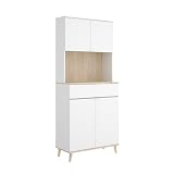DEKIT Grupo RIMOBEL - Mueble Auxiliar Wok- Blanco/Natural -191X60X40cm