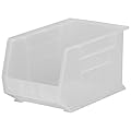 Akro-Mils 30260 AkroBins Plastic Storage Bins, Space-Saving Stackable Bins for Garage, Pantry, Craft Organization, 18" x 11" x 10", Clear, 6-Pack