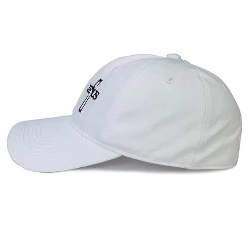 Gorra clásica ajustable con cruz bordada blanca miniatura 7