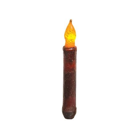 Burgundy 6" Timer Taper Candles Set Cover
