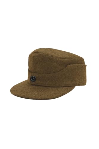 Casquette en laine M44 Militaryharbor Elite EM marron pour reconstitutions historiques