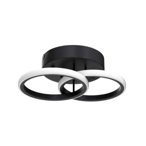 LED Ceiling Light Modern Ceiling Lamp Black Rings Simple Ceiling Light Fixture LED for Corridor Kitchen Stairs Hallway Study Room Bedroom Living Room - Black 20W (Cool White Light 6000K). - Image 5