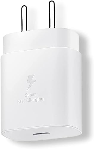 Image of Original Charger 25W USB-C Fast Charger Adapter for Samsug Note 10 10+ S21 + Ultra S20 + Ultra Note 20 Super Fast Charging (Adapter Only White)*