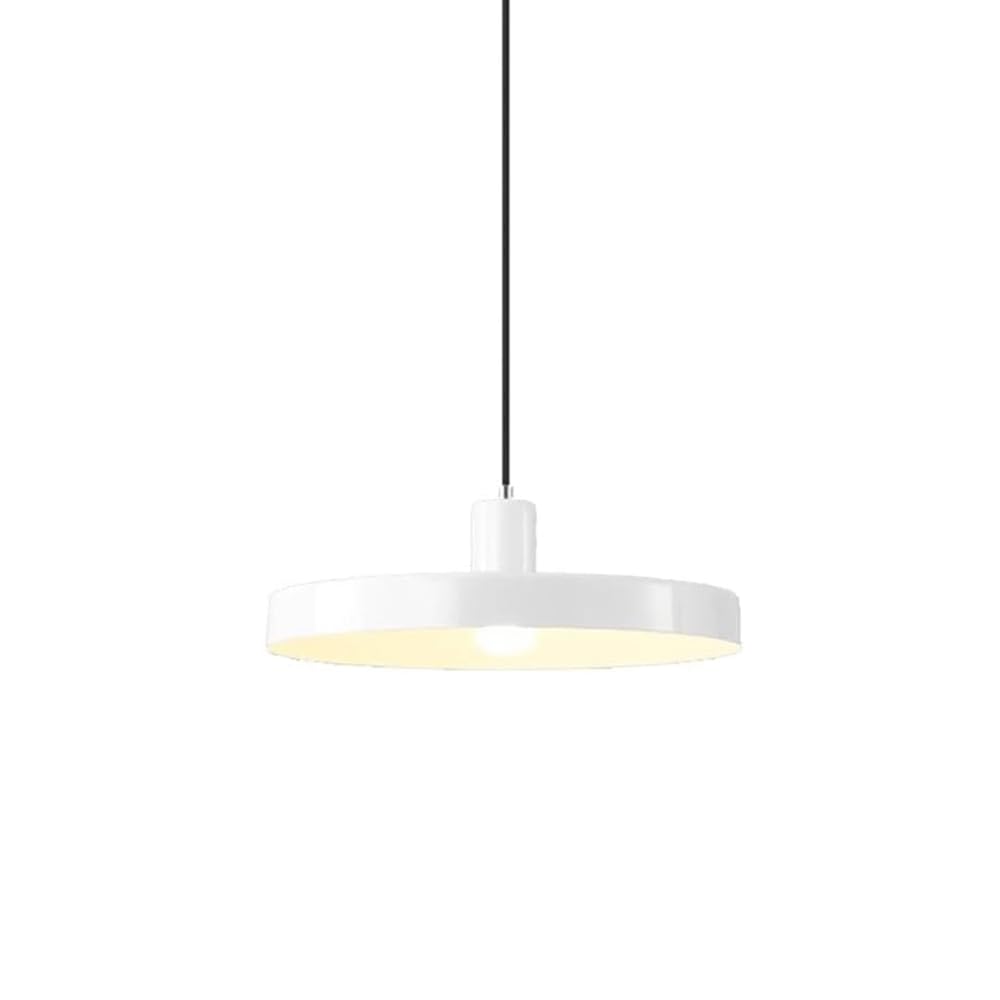 Nowoczesna kremowa lampa wisząca z pojedynczą głowicą z oprawką G9 do sypialni, przy łóżku, gabinetu, 35,8 cm, żyrandol do restauracji, kawiarni, hotelu, balkonu, szatni, oświetlenie (3000 K) (biała)
