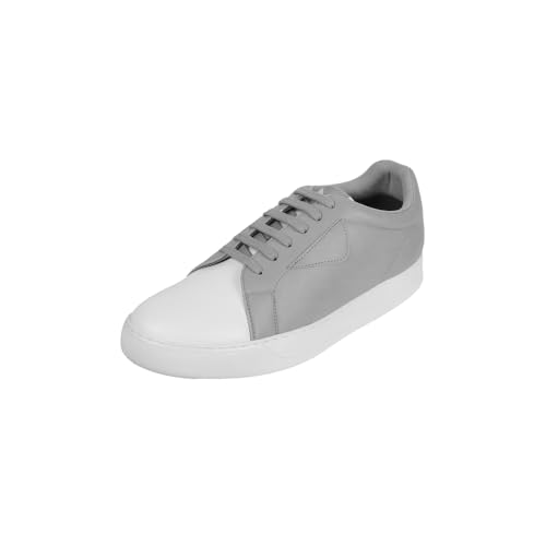 Metro Men's White Grey Dual Tone Cushioned Collar Anti-Skid Casual Sneakers UK/9 EU/43 (71-320)