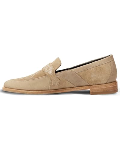 Latte Suede Martingale Loafer by Lane Boots3
