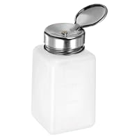 Size - 200ml/6.8oz alcohol dispenser(105x53mm/4.13"x2.09"(L*W)) is small, easy to use and carry, and the bottle has clear graduations for you to control the amount of liquid solvent. Material - The push-type alcohol bottle is made of thickened plasti...