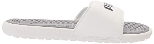Puma Womens Cool Cat Hook Loop Slide Sandal, Puma White-High Rise-Puma Silver, 5 Us #TOP5
