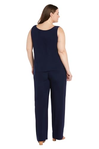 R&M Richards Women's Three Piece Floral Embroidered Mother of the Bride Pant suits4