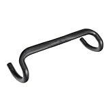 HZXQCVB 380/400/420/440mm Rennradlenker 31,8mm Carbonfaser-Dropbar Externe Kabelführung Gebogener Fahrradlenker Reichweite 89 Mm Absenkung 128mm(440mm)