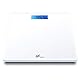 HomeFashion 28x28 cm Plattform Digitale Personenwaage Waage Personen körperwaage 180 kg Display mit Hintergrundbeleuchtung Gewichtskontrolle Silber Weiß