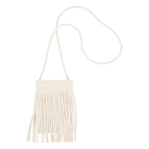 Image of Women Leather Fringe Messenger Bag Mini Hobo Crossbody Tassel Shoulder Bags