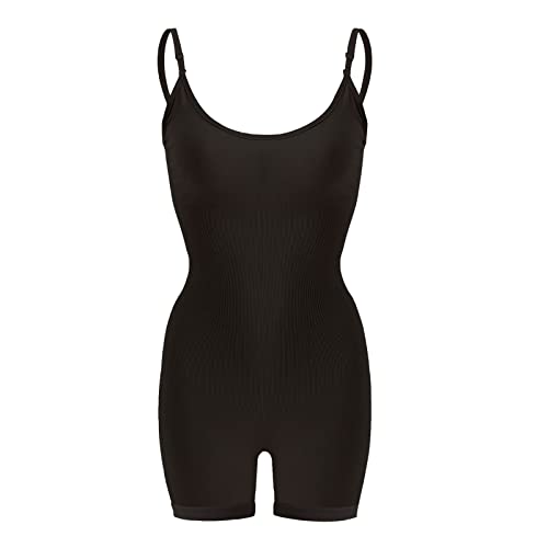 Generico Guaina Contenitiva Donna Pantaloncino Tutina Modellante per Corpo da Donna Sostegno per Seno Femminile Raccogliere Corsetto Dopo Parto Collezione Culotte Donna Vita Alta Mutande (Black, XXL)