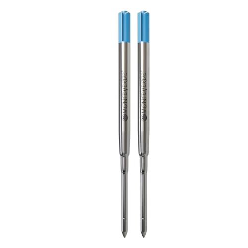 Recharges Stylo Bille Monteverde Turquoise pour Stylos Sheaffer (Lot de 2)