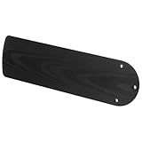 NUOBESTY Black Ceiling Fan Replacement Blades 21 Inch Wood Grain Plastic Fan Blade Quiet Finish Waterproof Outdoor Indoor Parts