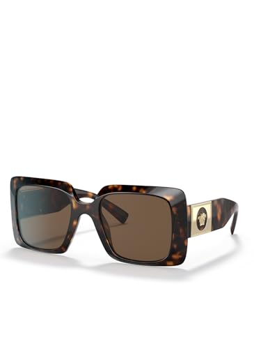 Versace VE 4405 108/73 Havana Plastic Rectangle Sunglasses Brown Lens - image 2
